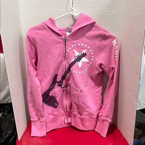 Pink Star Guitar Kids Hoodie - Picture 1 of 2
